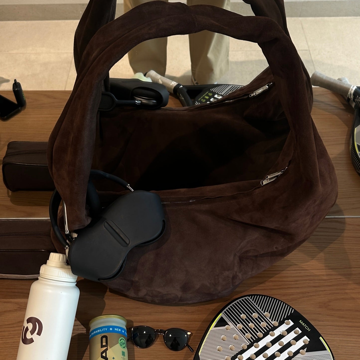 The Younes Bag in suede